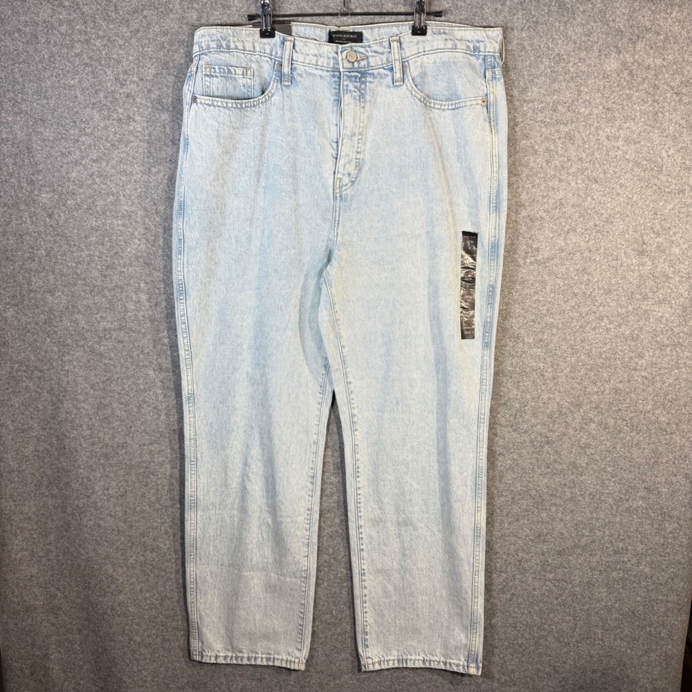 Banana Republic High Rise Straight Light Wash Ankle Length Jeans Womens 33 16